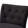 Baxton Studio Harmon Tufted Black Velvet Fabric Accent Chair
