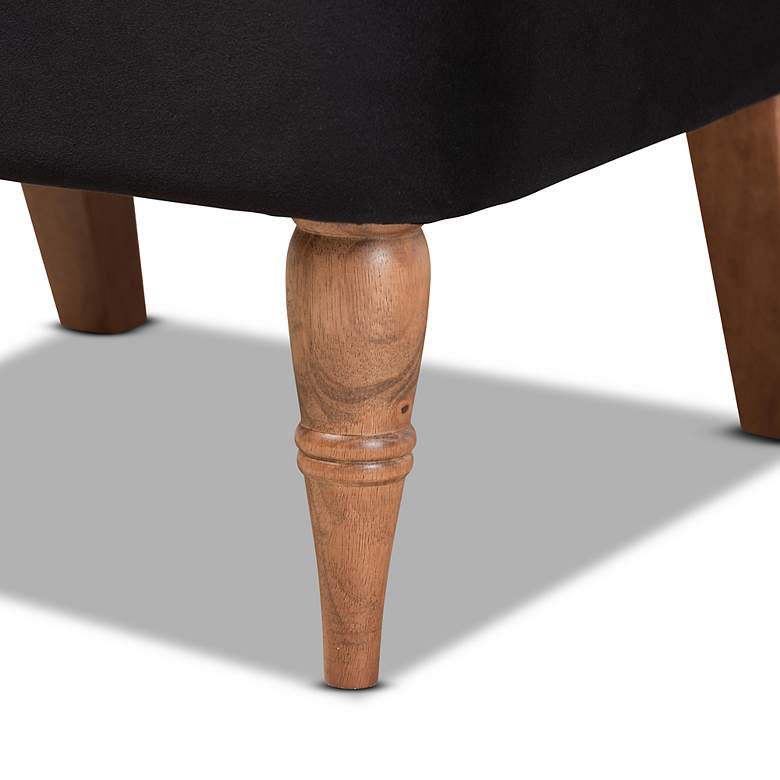 Image 4 Baxton Studio Harmon Tufted Black Velvet Fabric Accent Chair more views