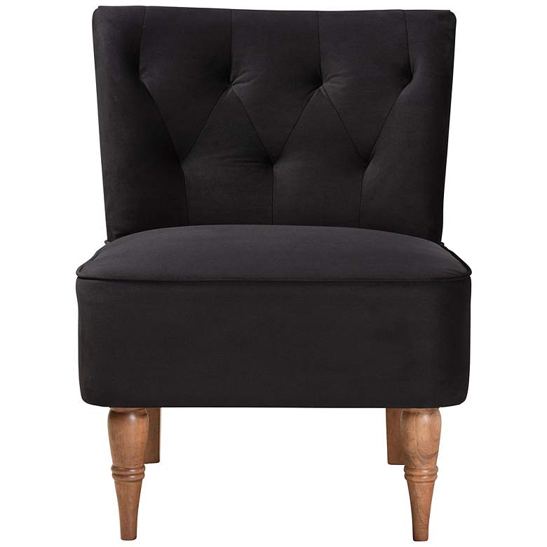 Image 5 Baxton Studio Harmon Tufted Black Velvet Fabric Accent Chair more views