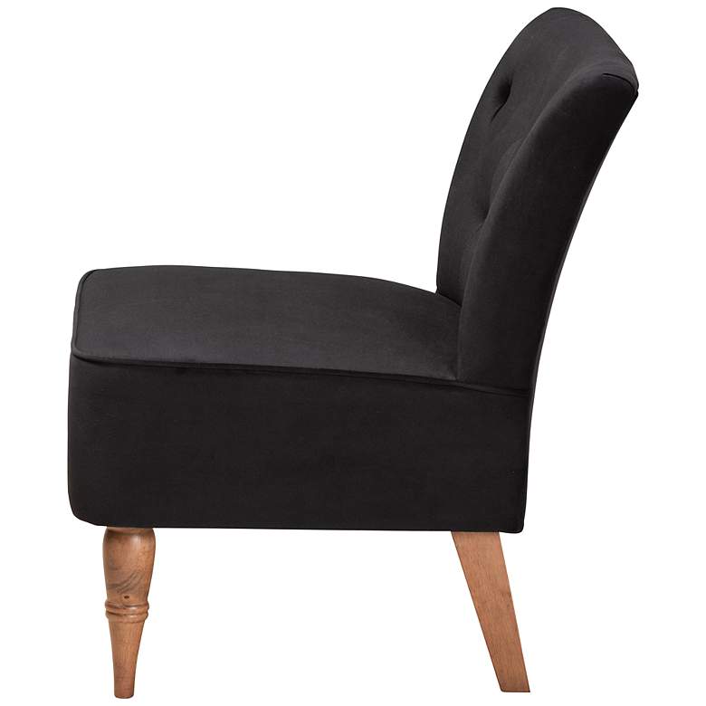 Image 6 Baxton Studio Harmon Tufted Black Velvet Fabric Accent Chair more views