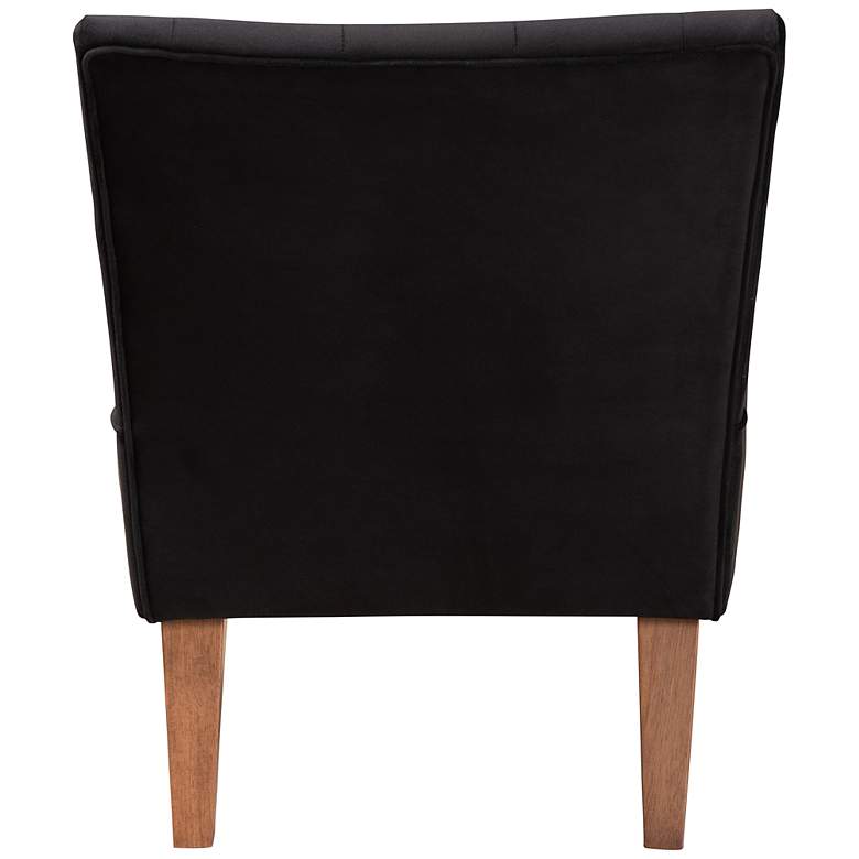 Image 7 Baxton Studio Harmon Tufted Black Velvet Fabric Accent Chair more views