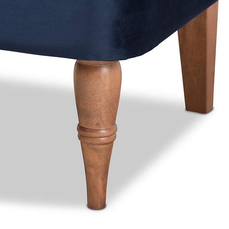 Image 4 Baxton Studio Harmon Tufted Navy Blue Velvet Accent Chair more views