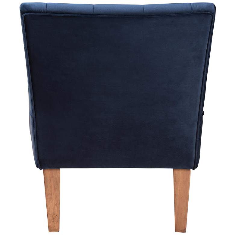 Image 7 Baxton Studio Harmon Tufted Navy Blue Velvet Accent Chair more views