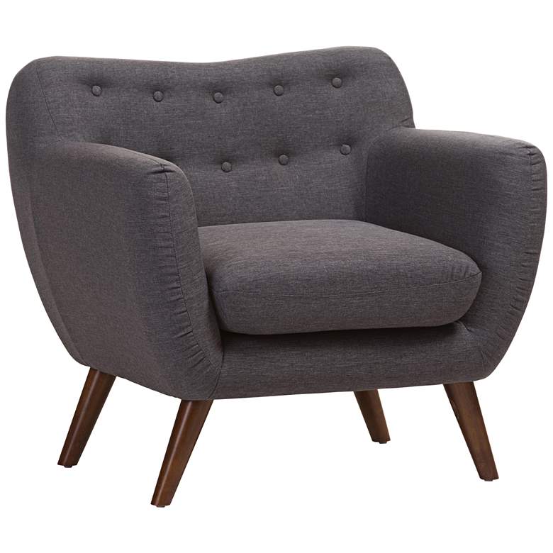 Image 1 Baxton Studio Harper Dark Gray Fabric Armchair