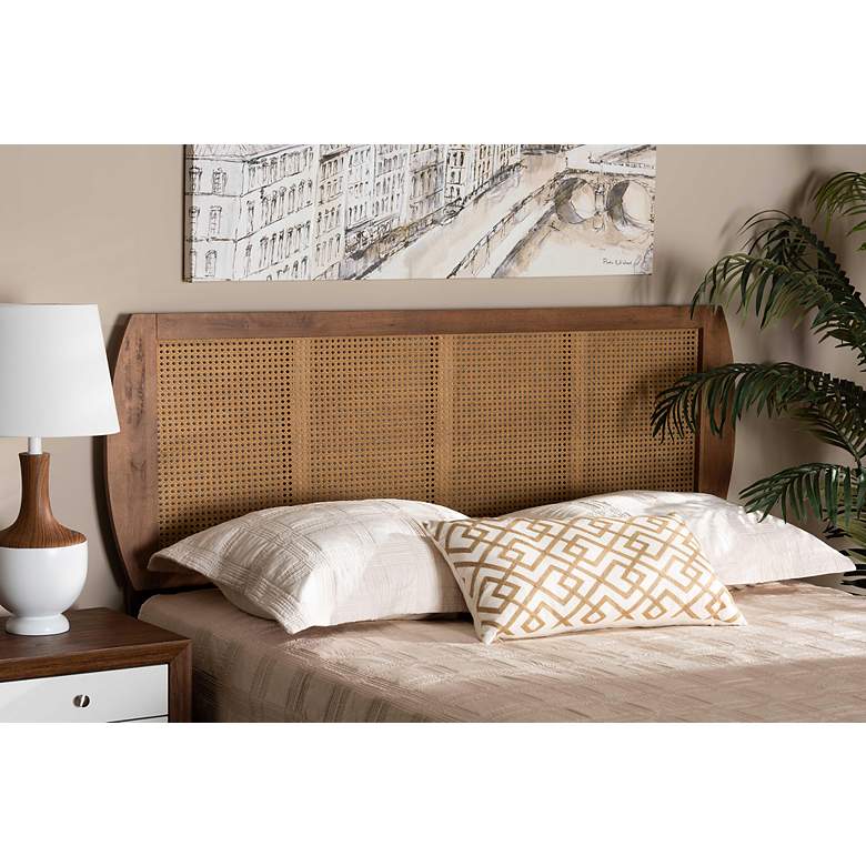 Image 5 Baxton Studio Harris Ash Walnut Rubberwood Full Headboard more views