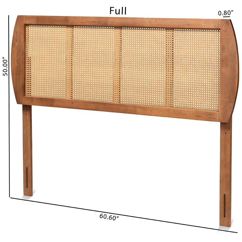 Image 6 Baxton Studio Harris Ash Walnut Rubberwood Full Headboard more views