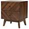 Baxton Studio Hartman Walnut Brown Finished Wood 2-Drawer Nightstand