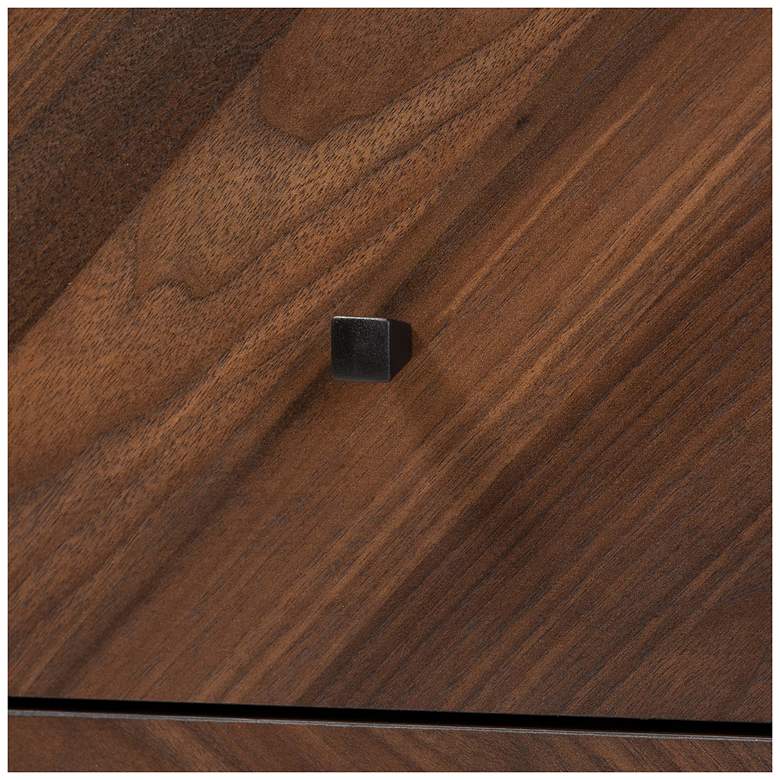 Image 6 Baxton Studio Hartman Walnut Brown Finished Wood 2-Drawer Nightstand more views