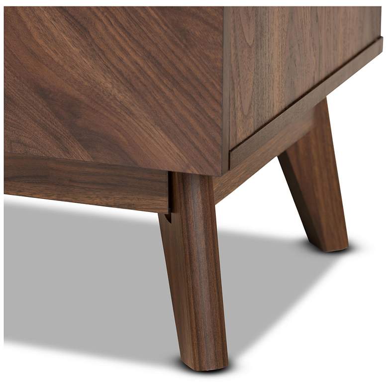 Image 7 Baxton Studio Hartman Walnut Brown Finished Wood 2-Drawer Nightstand more views