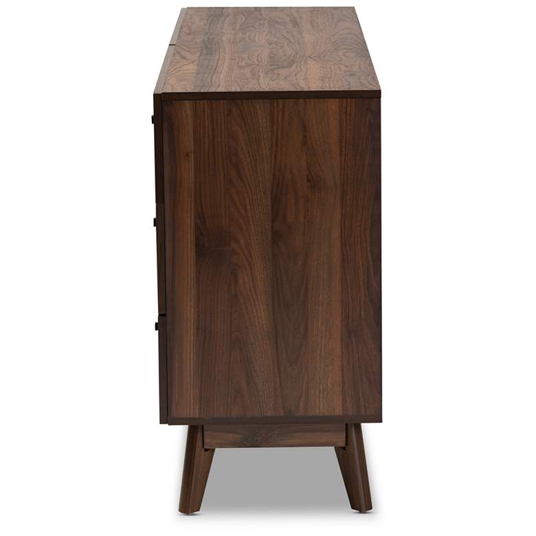 Image 5 Baxton Studio Hartman Walnut Brown Finished Wood 6-Drawer Dresser more views