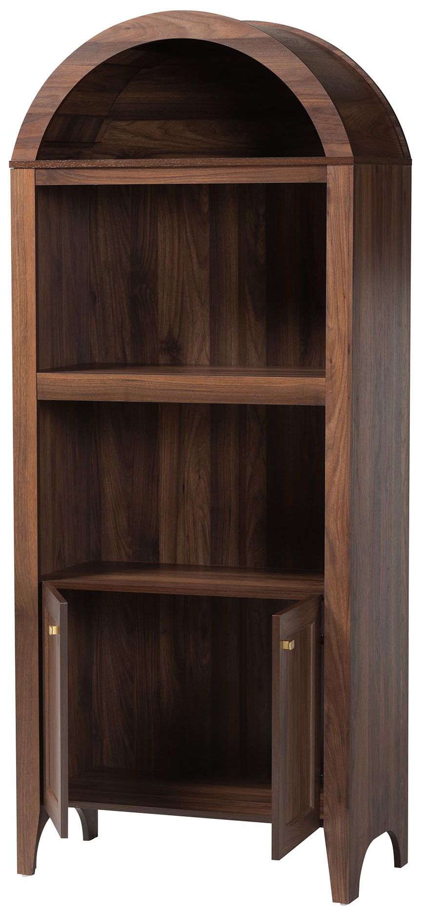 Image 3 Baxton Studio Hayes Wood Cabinet with Arch Top - with Soft-Close Doors more views