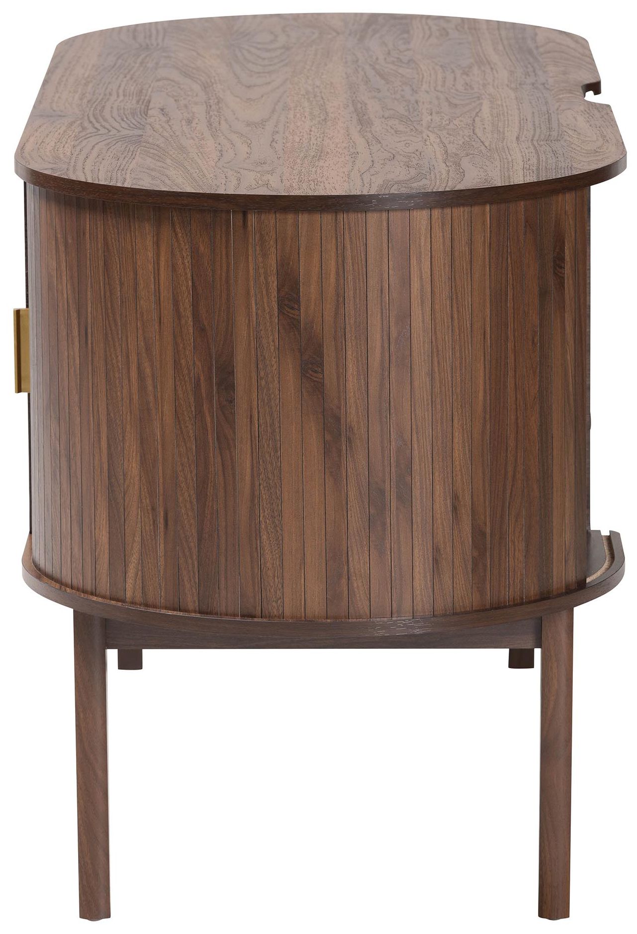 Image 5 Baxton Studio Hayes Wood Writing Desk - Oval Desk with Locking Drawer more views