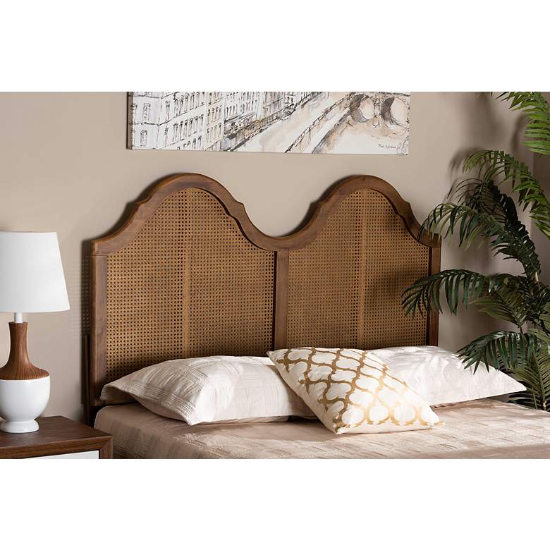 Image 5 Baxton Studio Hazel Ash Walnut Full Arched Headboard more views