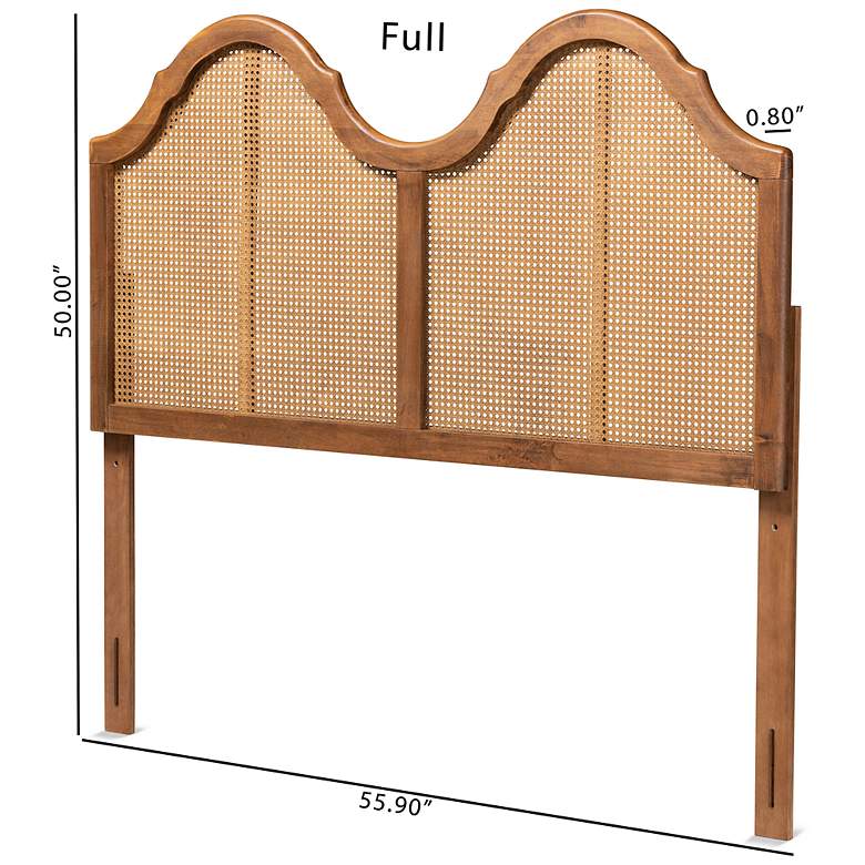 Image 7 Baxton Studio Hazel Ash Walnut Full Arched Headboard more views