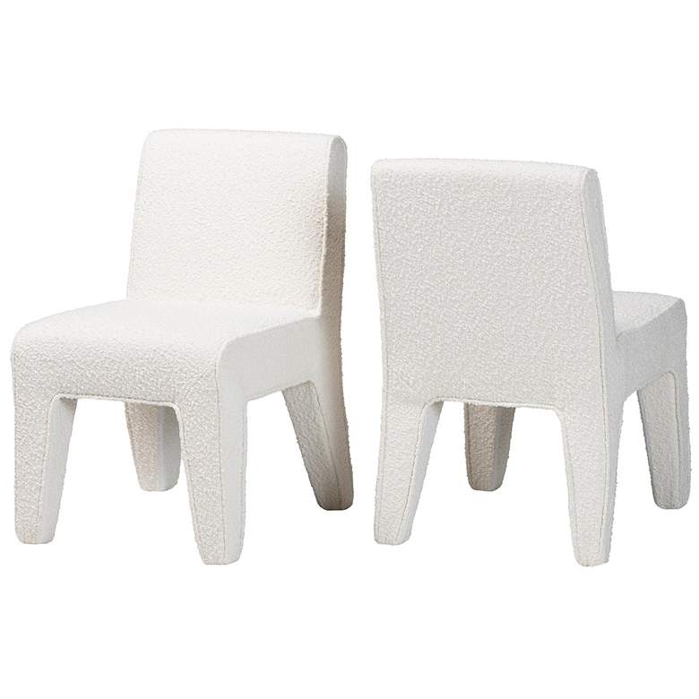 Image 2 Baxton Studio Helios Boucle Dining Chair Set of 2