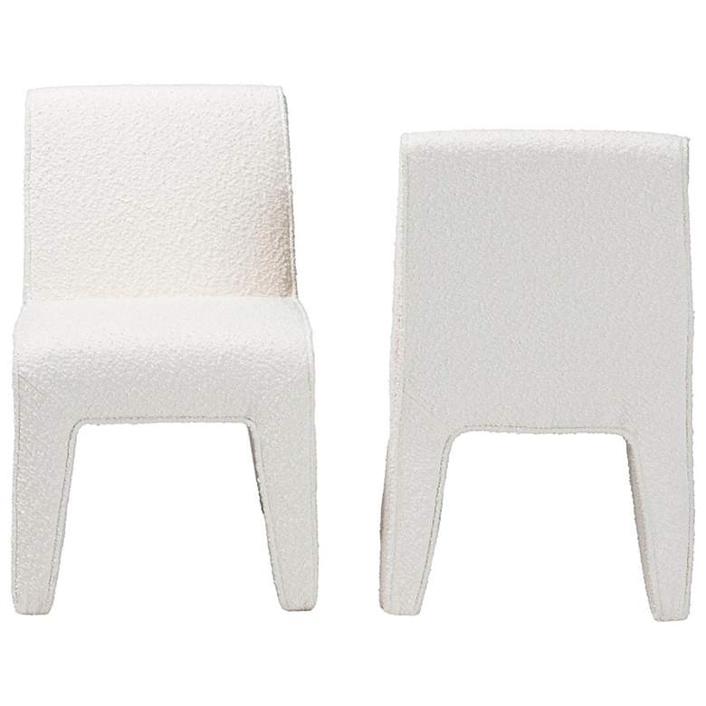 Image 3 Baxton Studio Helios Boucle Dining Chair Set of 2 more views