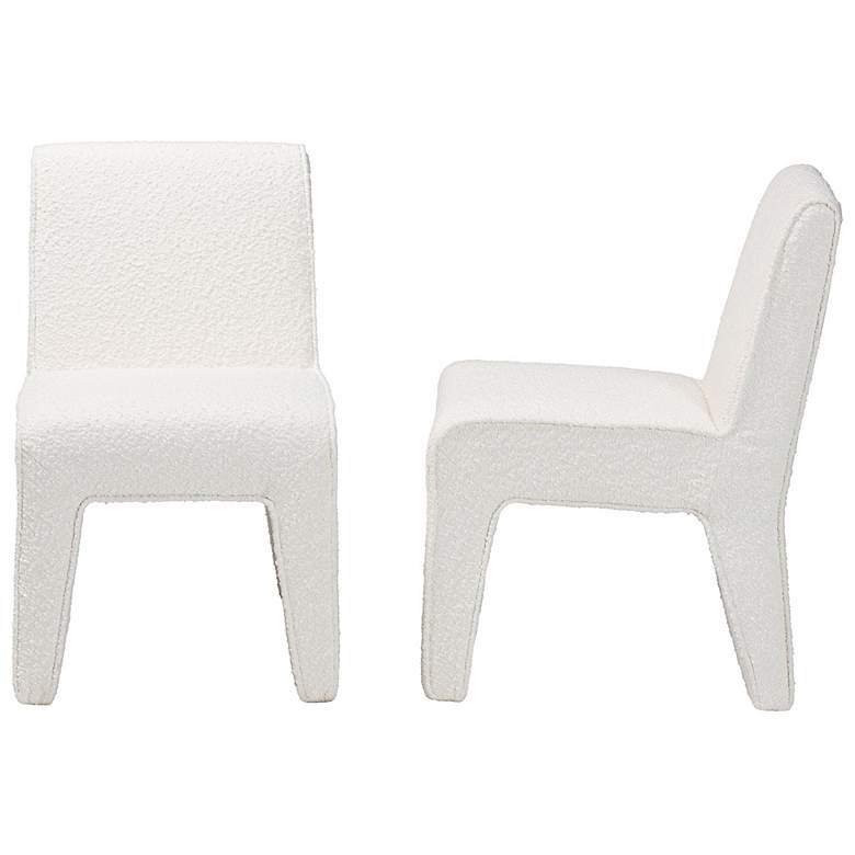 Image 4 Baxton Studio Helios Boucle Dining Chair Set of 2 more views