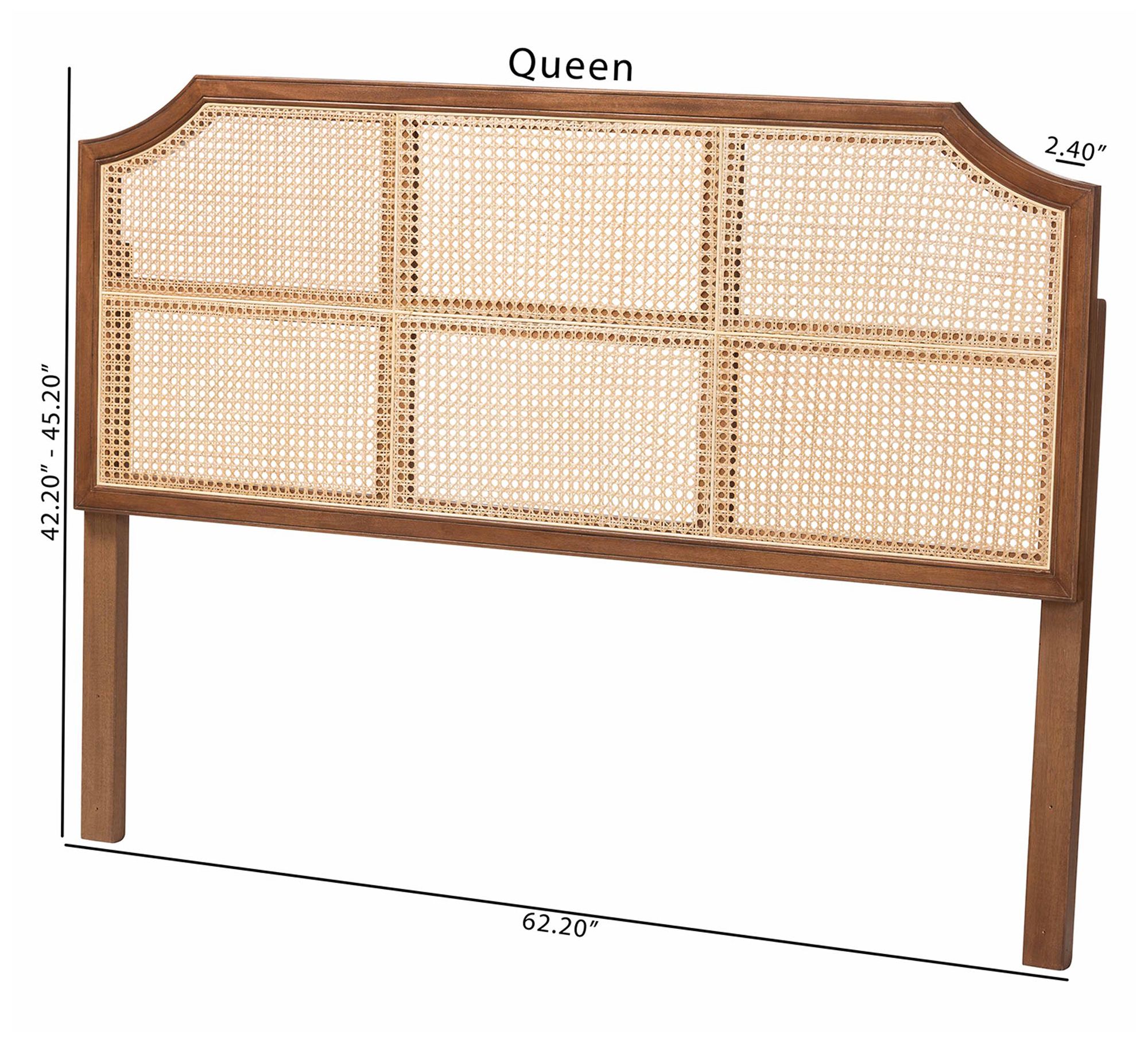 Image 6 Baxton Studio Hermine Bamboo Woven Backrest Panel Queen Size Headboard more views