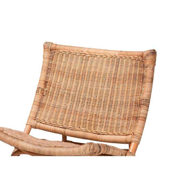 Image 4 Baxton Studio Herrera Natural Brown Rattan Lounge Chair more views
