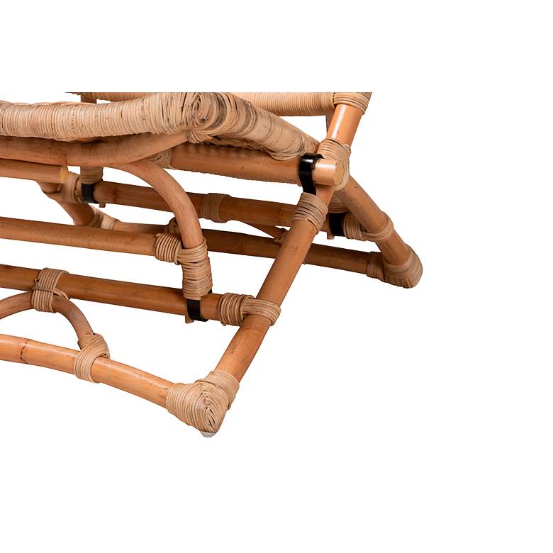 Image 5 Baxton Studio Herrera Natural Brown Rattan Lounge Chair more views