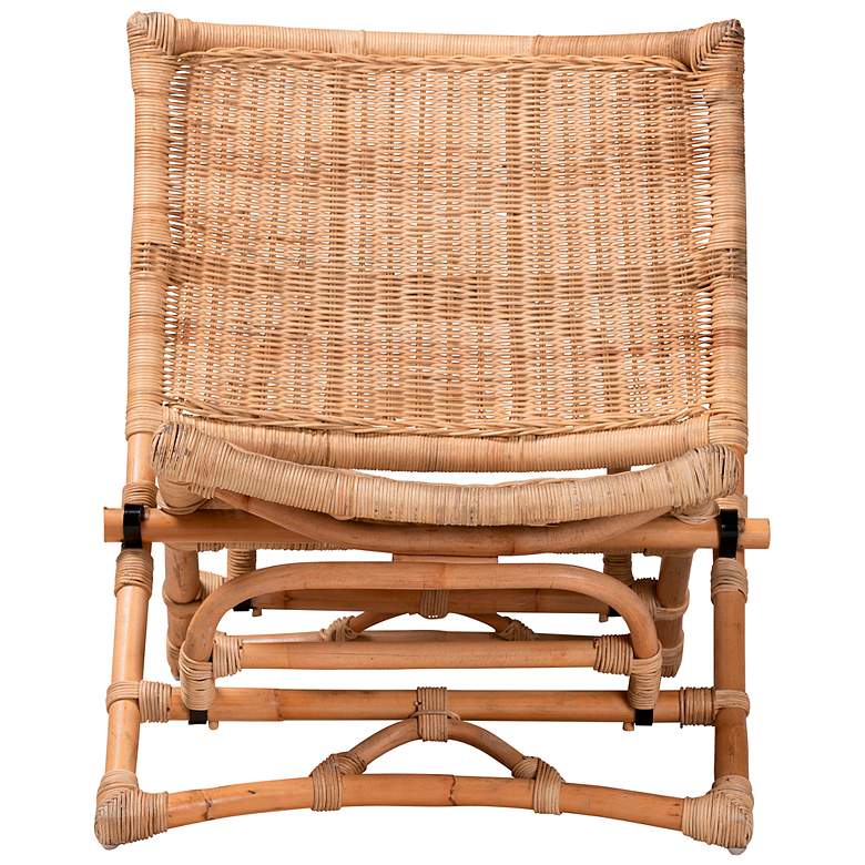 Image 7 Baxton Studio Herrera Natural Brown Rattan Lounge Chair more views