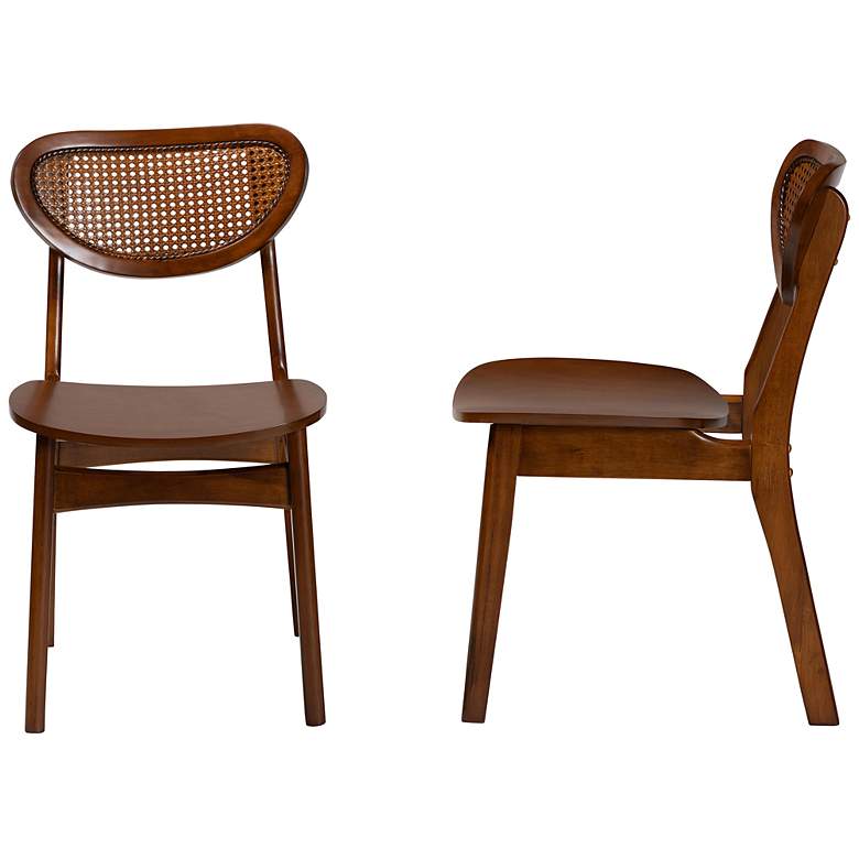 Image 7 Baxton Studio Hesper Walnut Brown Dining Chairs Set of 2 more views