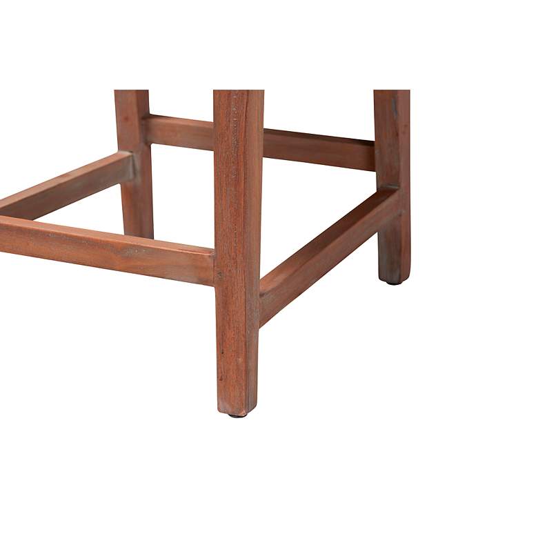 Image 5 Baxton Studio Heyna 27 1/4" Walnut Brown Counter Stool more views