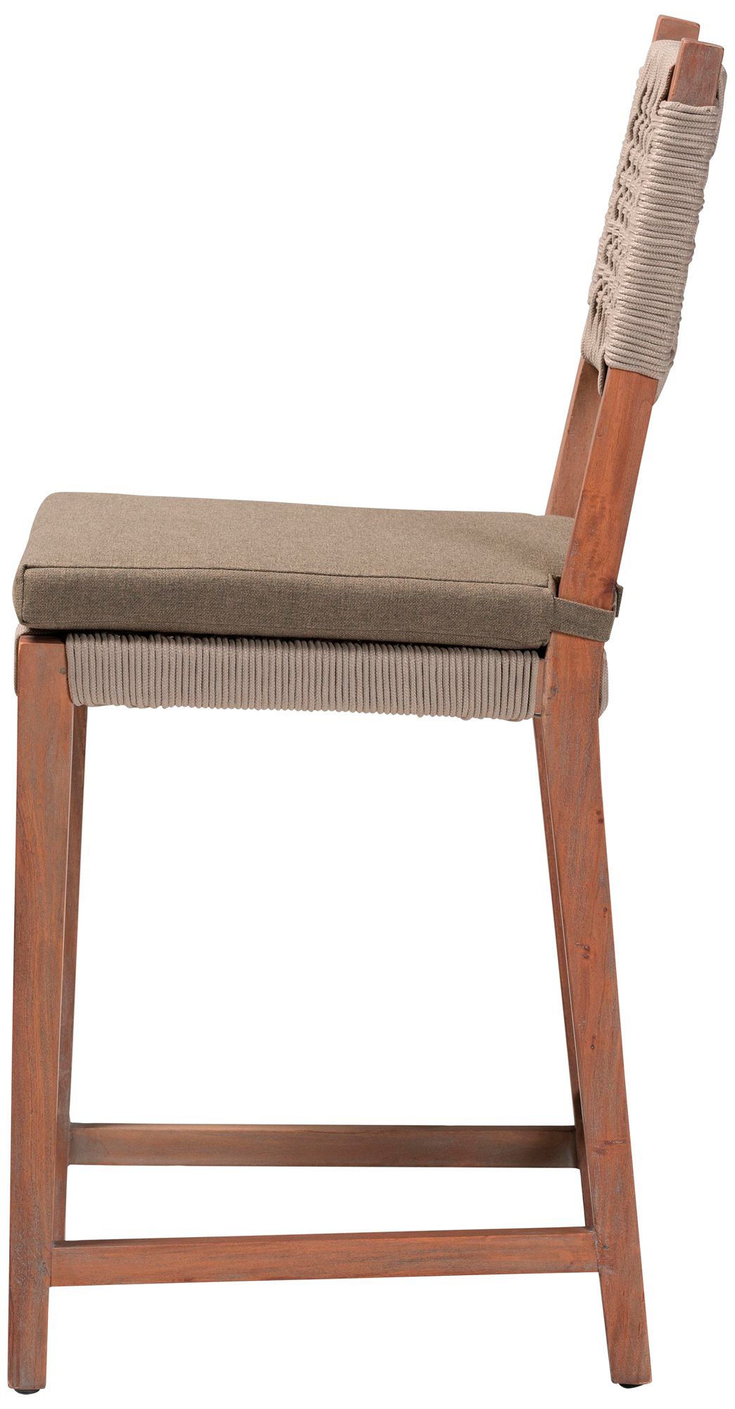 Baxton Studio Heyna 27 1/4" Walnut Brown Counter Stool