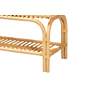 3_Baxton Studio Himari Modern Bohemian Natural Brown Rattan Accent Bench more views