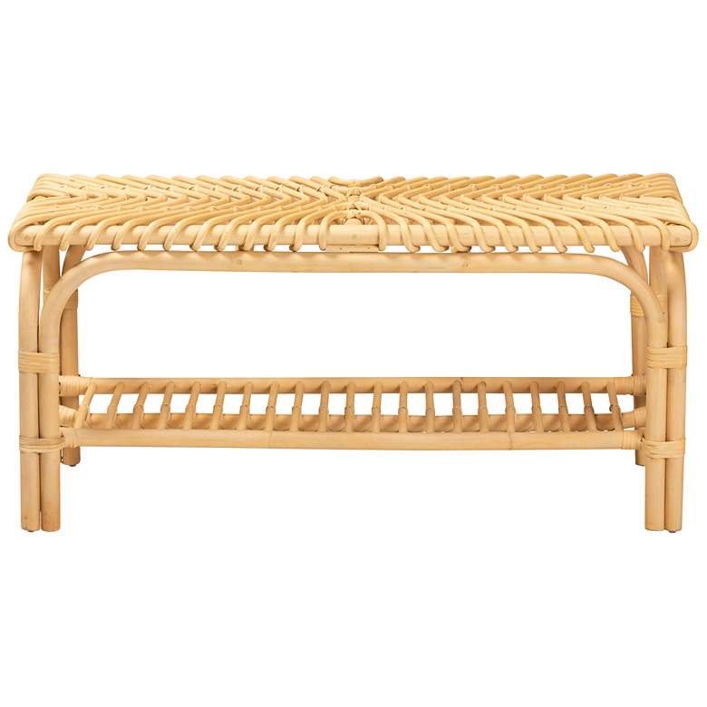 Image 5 Baxton Studio Himari Modern Bohemian Natural Brown Rattan Accent Bench more views