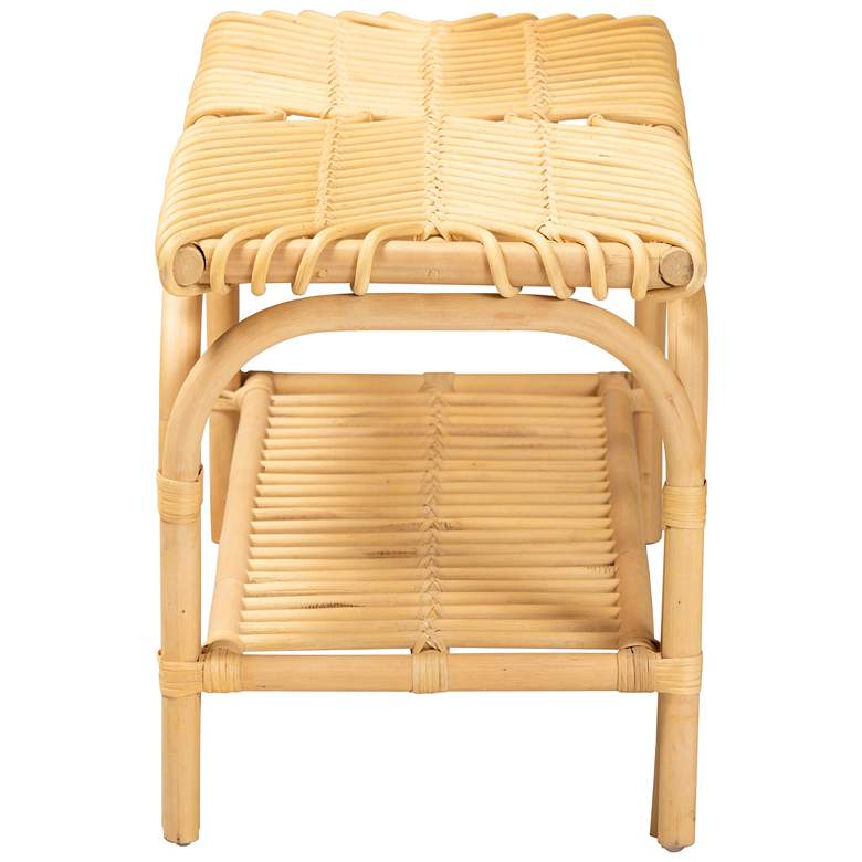 Image 6 Baxton Studio Himari Modern Bohemian Natural Brown Rattan Accent Bench more views