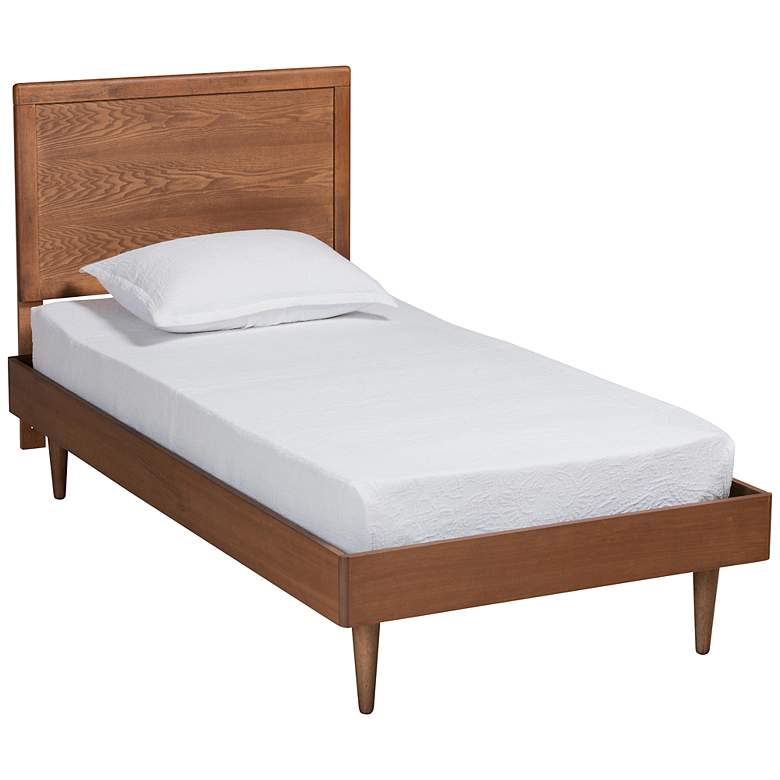 Image 2 Baxton Studio Hiro Walnut Brown Twin Size Platform Bed