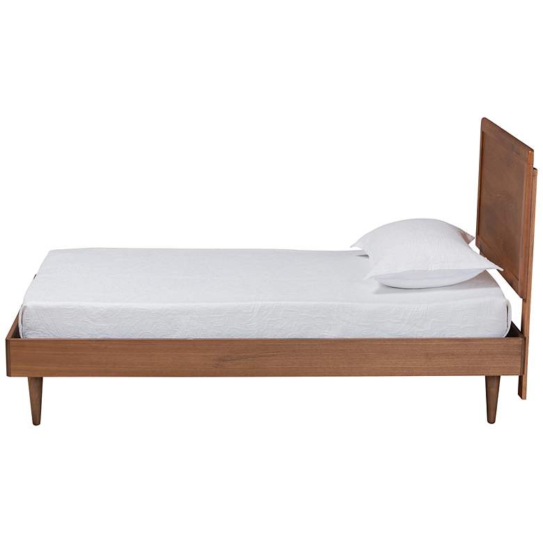 Image 5 Baxton Studio Hiro Walnut Brown Twin Size Platform Bed more views
