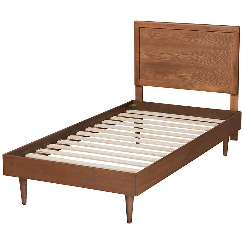 Image 6 Baxton Studio Hiro Walnut Brown Twin Size Platform Bed more views