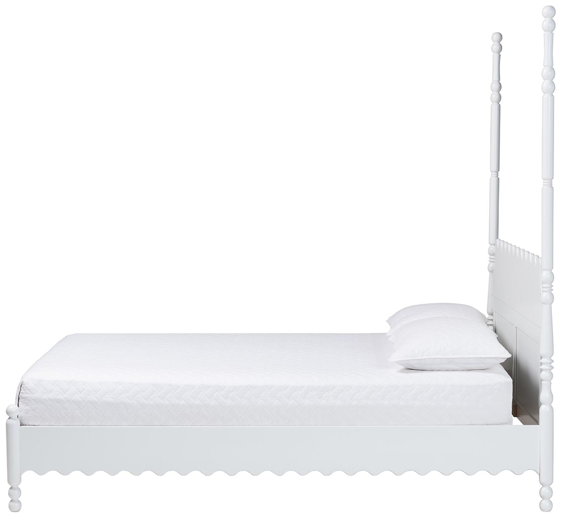 Image 3 Baxton Studio Hoffman Platform Bed - Bed Frame , White, Queen more views