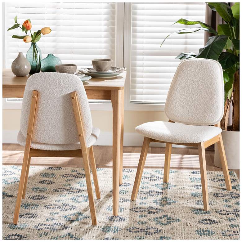 Image 1 Baxton Studio Hudson Boucle Upholstered Dining Chair Set of 2- Side Chair