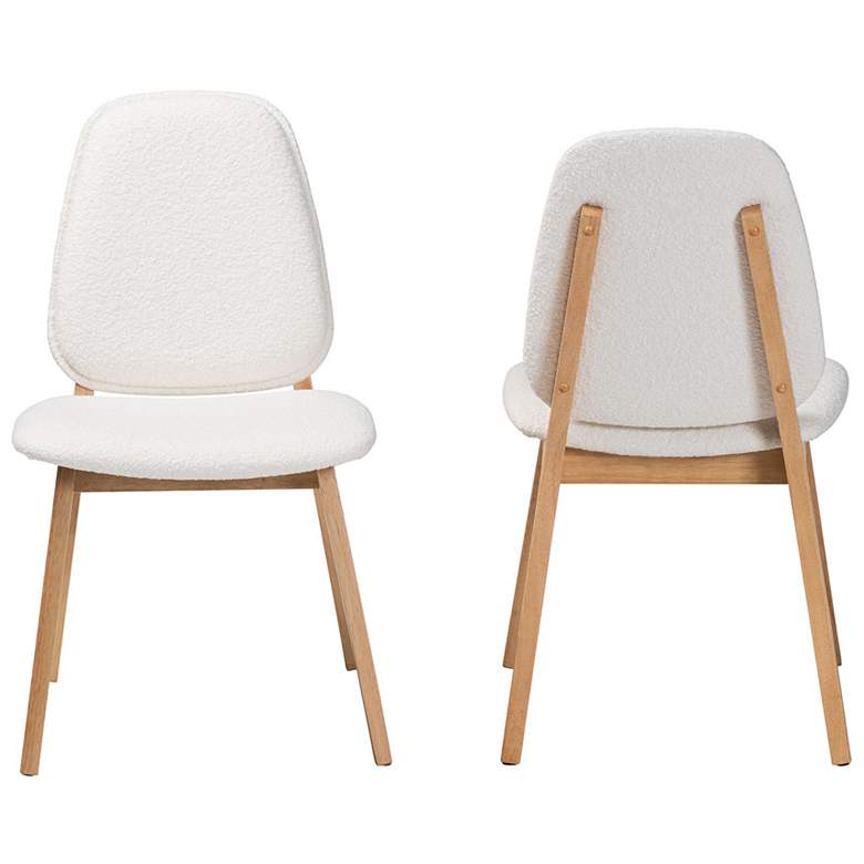 Image 3 Baxton Studio Hudson Boucle Upholstered Dining Chair Set of 2- Side Chair more views