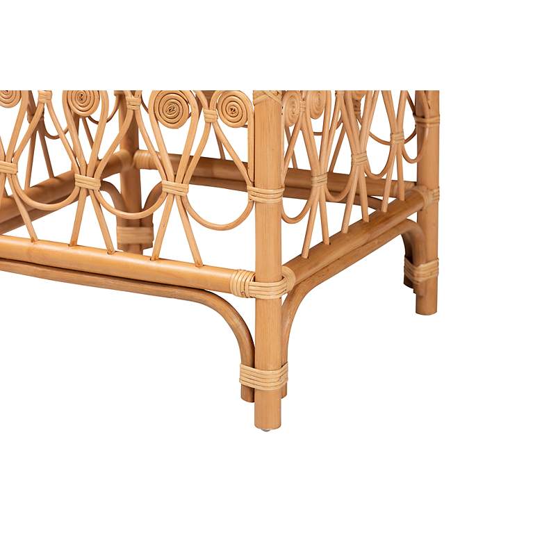Image 3 Baxton Studio Ibiza Natural Brown Rattan Footstool more views