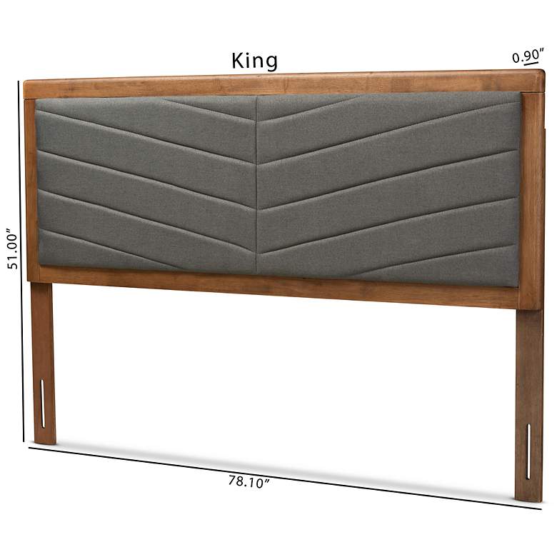 Image 5 Baxton Studio Iden Dark Gray King Size Headboard more views