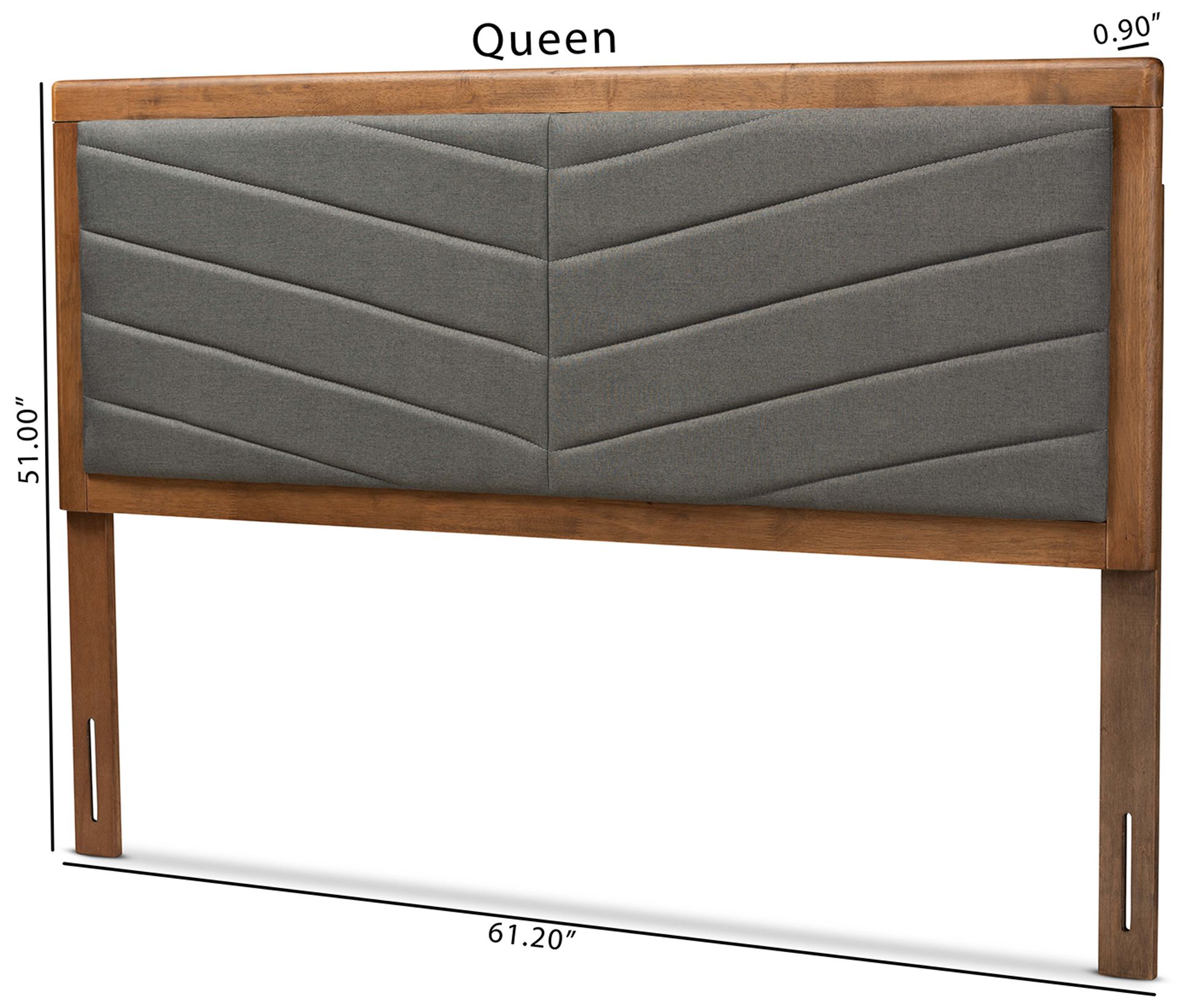 Baxton Studio Iden Dark Gray King Size Headboard in scene