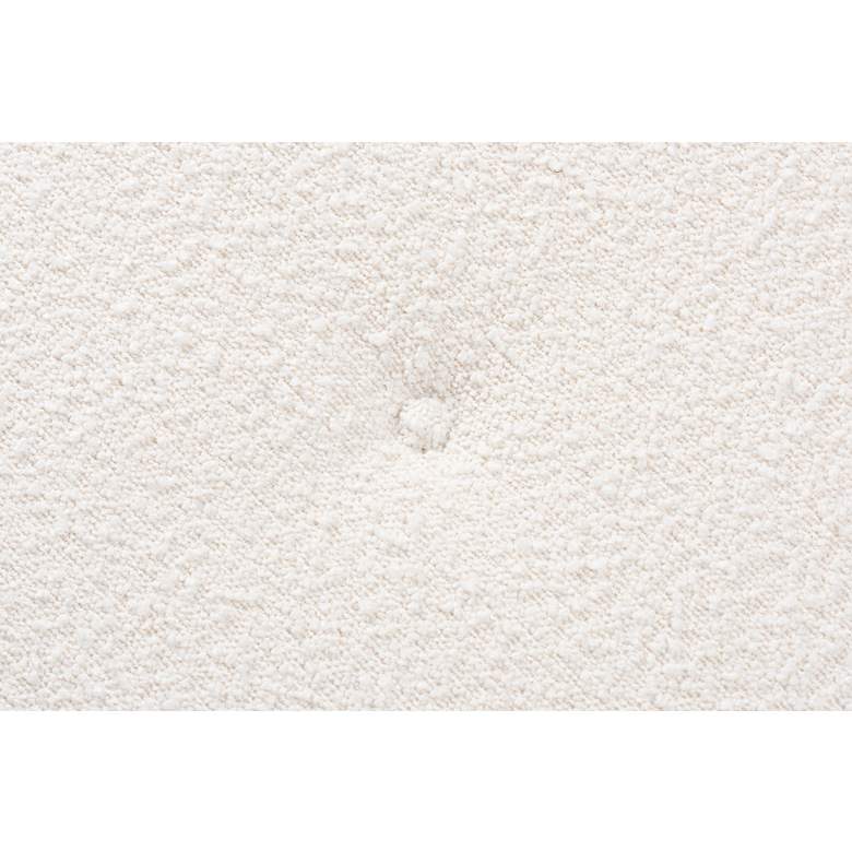 Image 4 Baxton Studio Iliana Cream Tufted Fabric Ottoman Footstool more views
