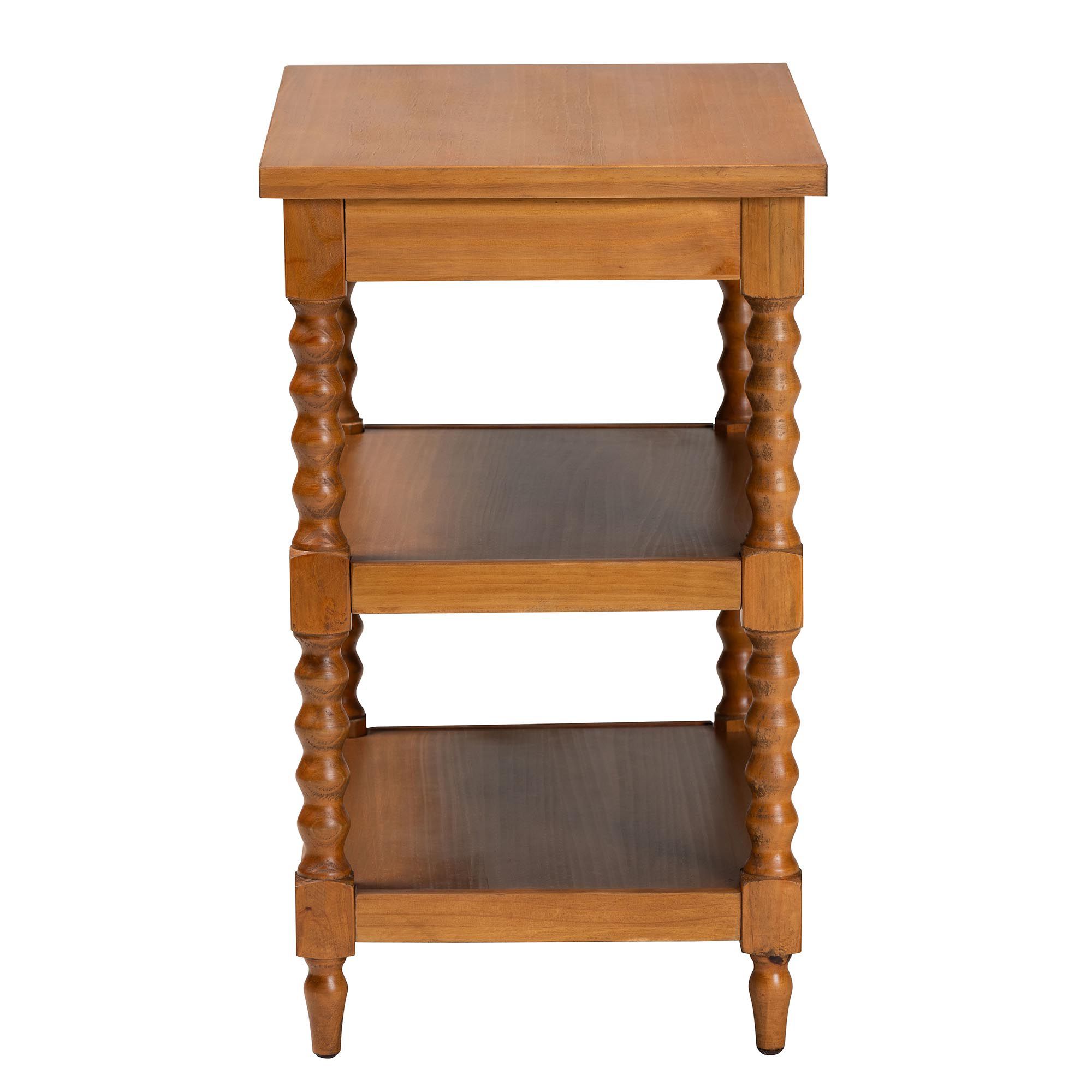 Image 5 Baxton Studio Imogene 26"W Walnut Brown 1-Drawer End Table more views