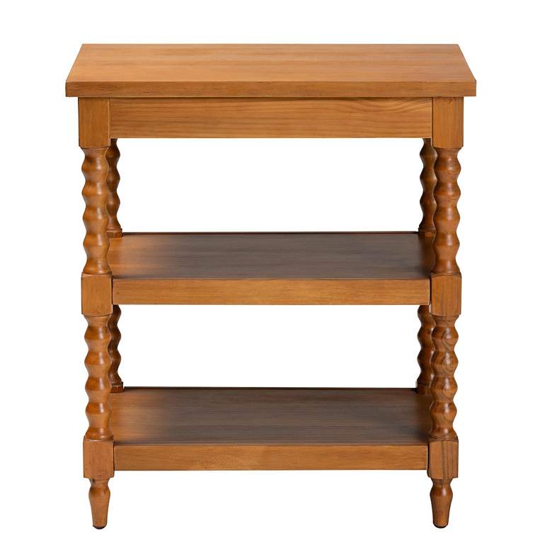 Image 6 Baxton Studio Imogene 26"W Walnut Brown 1-Drawer End Table more views