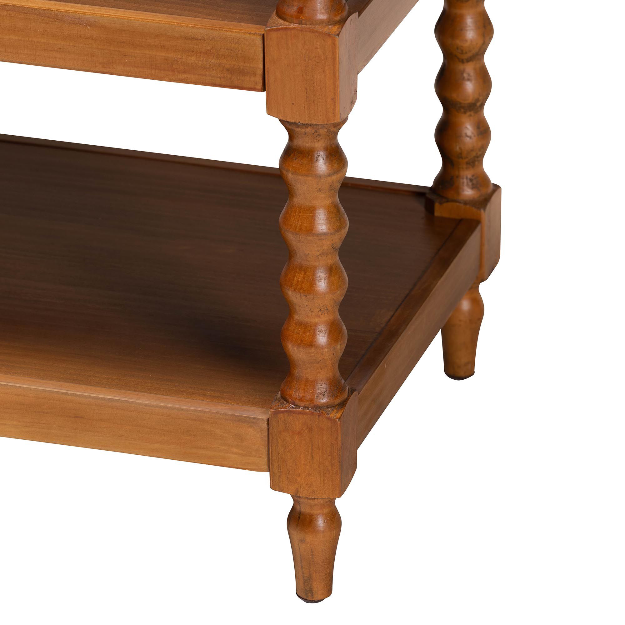 Image 7 Baxton Studio Imogene 26"W Walnut Brown 1-Drawer End Table more views