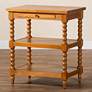 Baxton Studio Imogene 26"W Walnut Brown 1-Drawer End Table