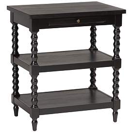 Image1 of Baxton Studio Imogene Retro-Modern Black Wood End Table