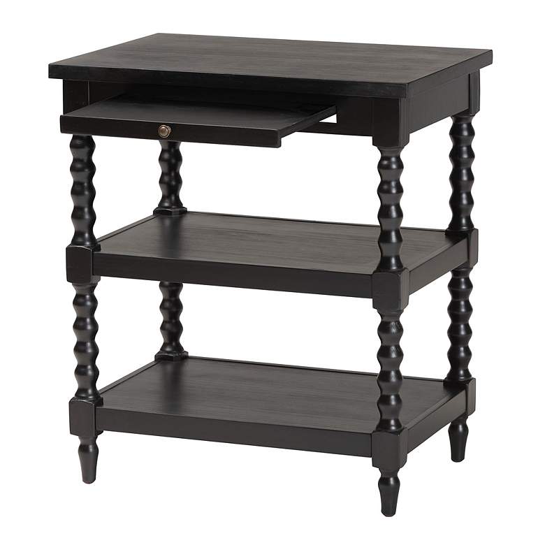 Image 2 Baxton Studio Imogene Retro-Modern Black Wood End Table more views