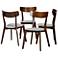 Baxton Studio Iora Light Grey Fabric Upholstered 4-Piece Dining Chair Set