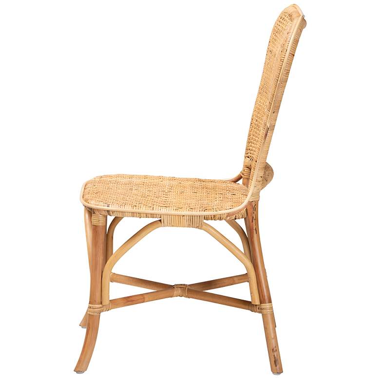 Image 7 Baxton Studio Irene Natural Brown Rattan Dining Chair more views