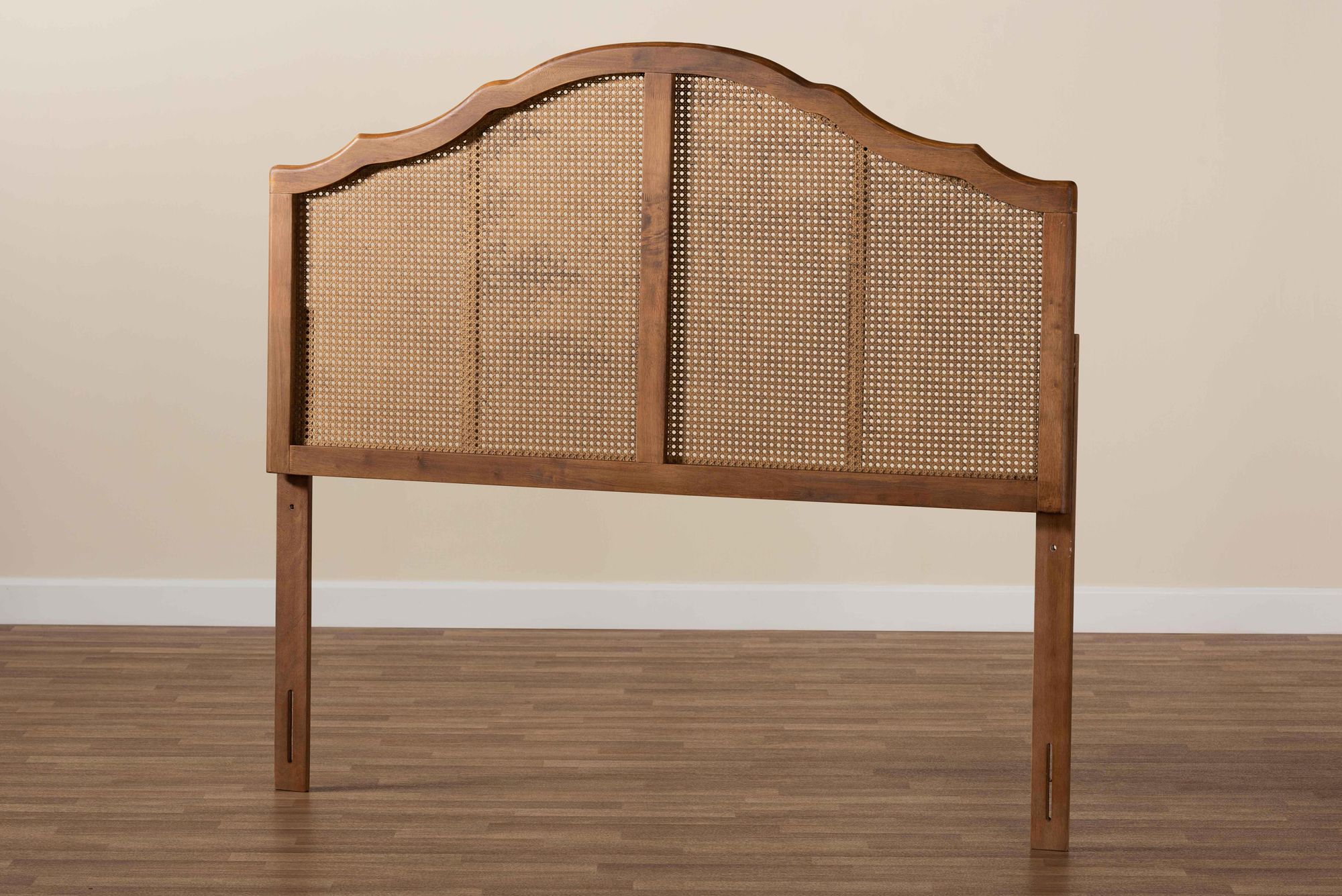 Baxton Studio Iris Ash Walnut King Arched Headboard